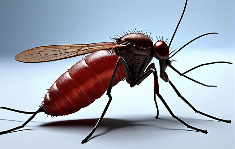 **
A mosquito with CRISPR-Cas9 technology targeting Dengue virus, highlighting gene editing.
**
