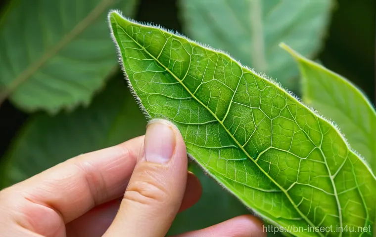 곤충 탐사 장비 추천 - **Prompt: "A close-up, highly detailed shot of a person's hands gently holding a portable digital mi...