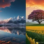 곤충과 도시 생태계 - Here are three detailed image generation prompts in English, adhering to all the specified guideline...