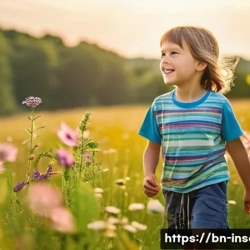 곤충 표본 도구 세트 - **Prompt:** A curious and joyful child, around 10 years old, wearing comfortable, modest outdoor clo...